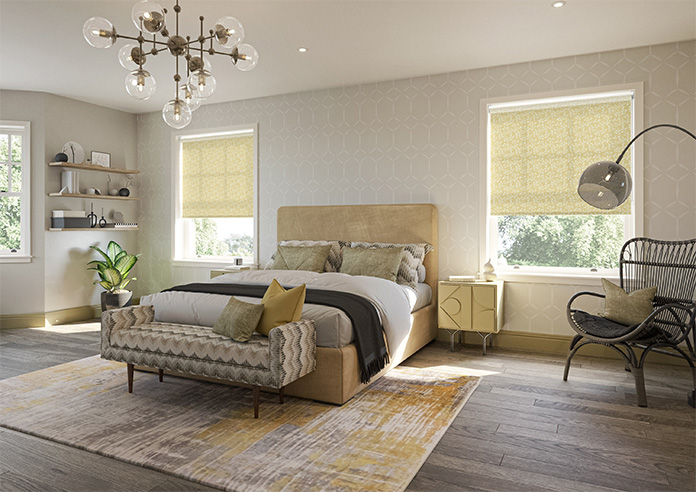 Delicate Foliage, Soft Yellow - Twist&Fit Roller Blind - Image 7